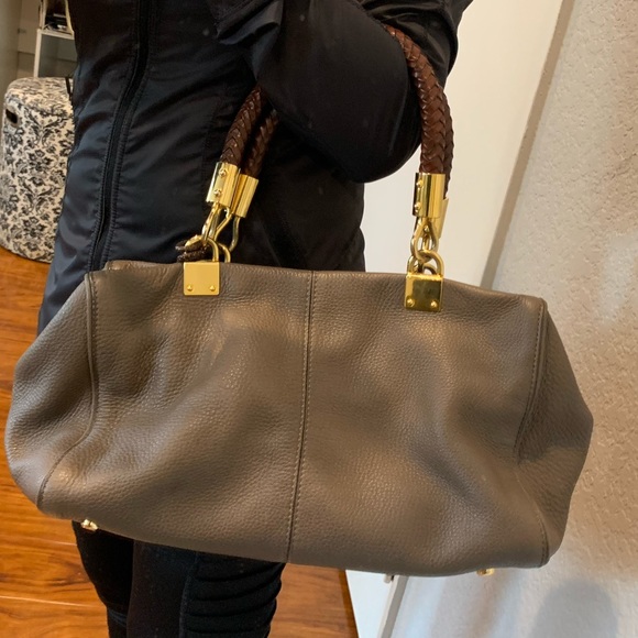high-end Michael Michael Kors LeatherBraid handle